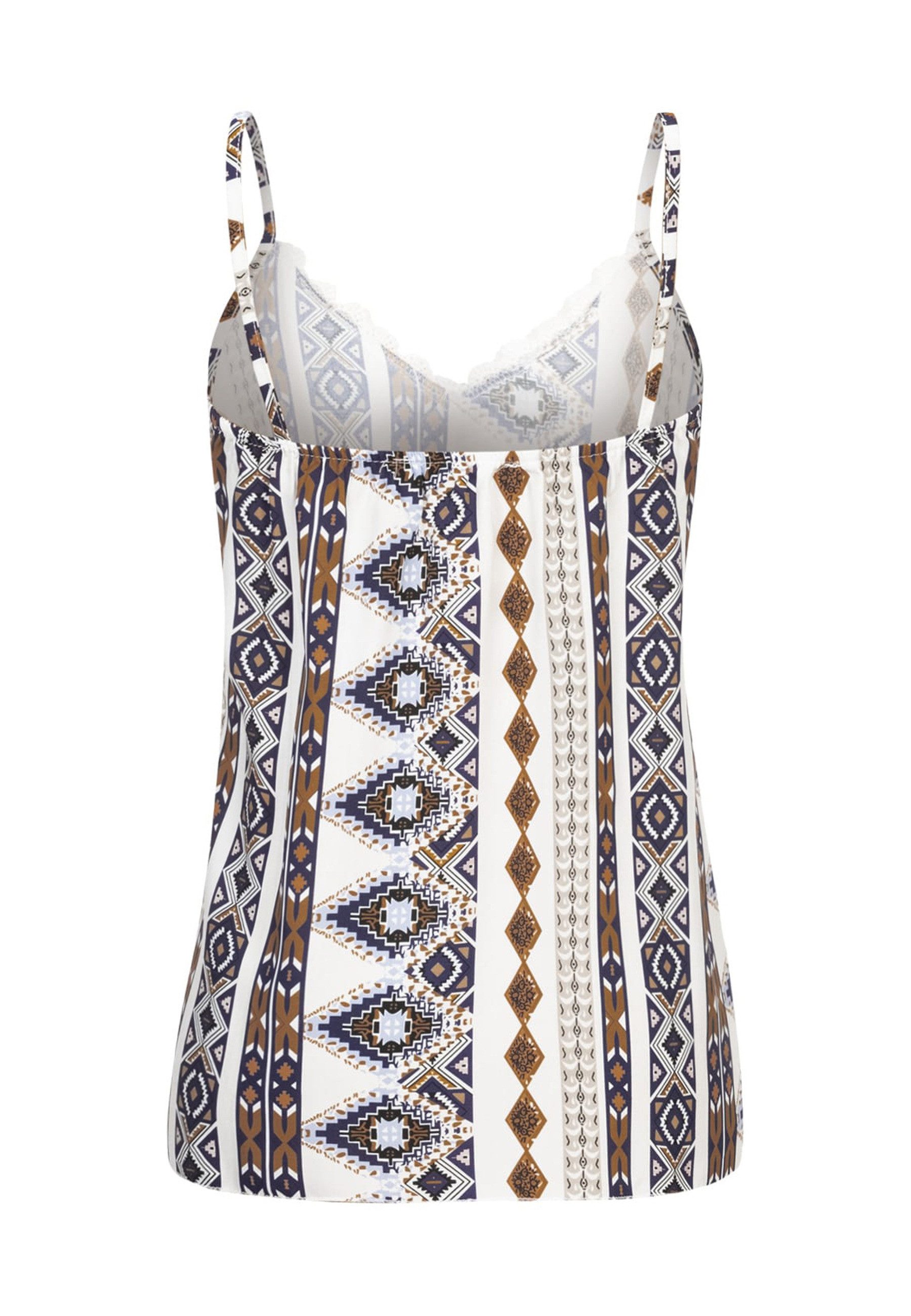 CLOUD 5IVE Tanktop CLOUD 5IVE Viskose Trägertop mit Spitzenbordüre günstig online kaufen