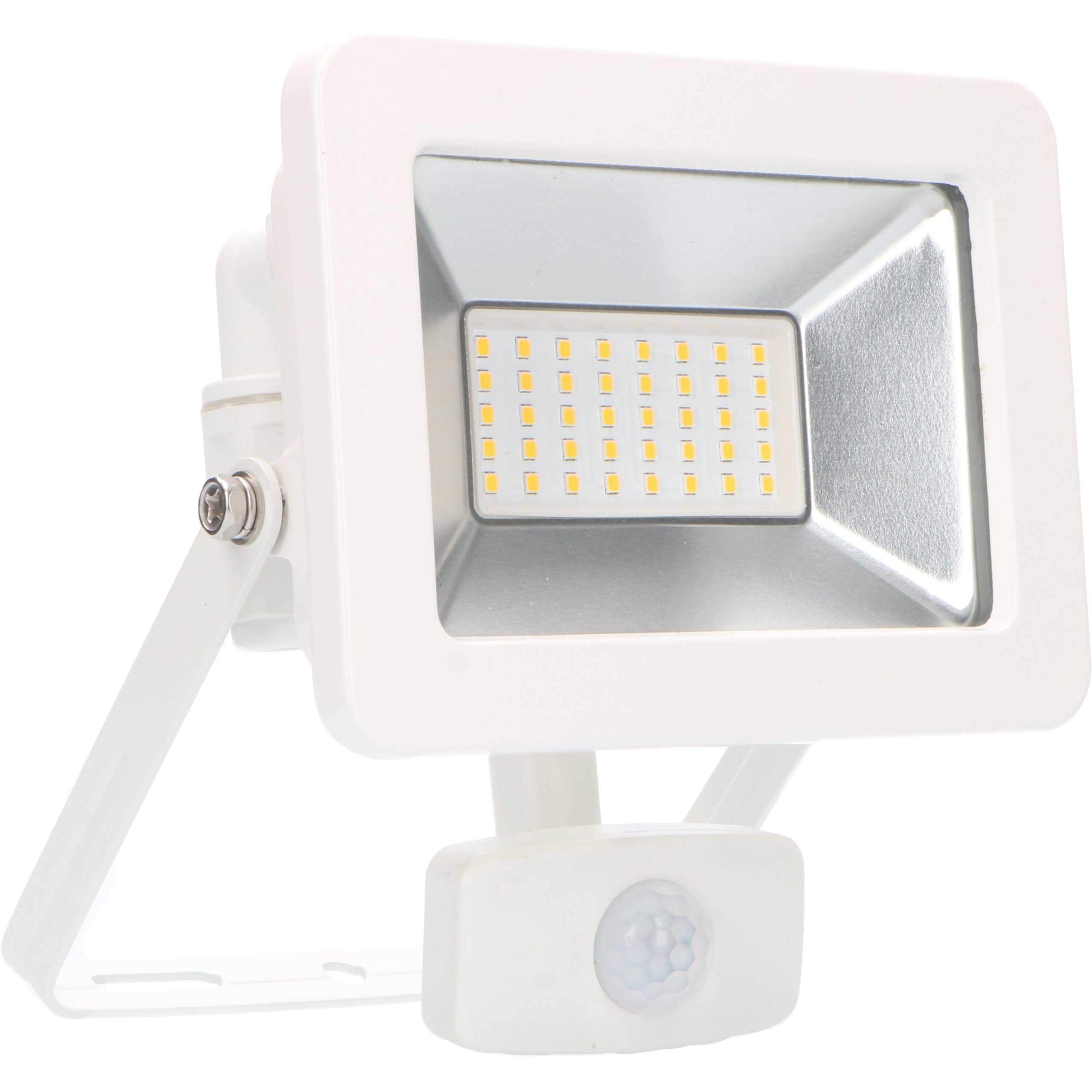 IP44 LED-Außenstrahler, 30 LED weiß Watt 0310715 Flutlichtstrahler LED's LED, mit Bewegungsmelder neutralweiß light