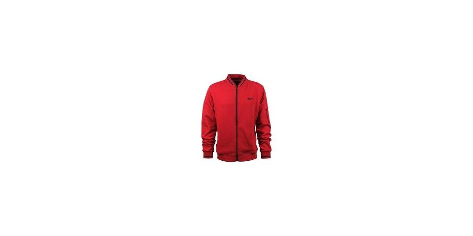 Mode Monte Carlo Sweatshirt Sweat-Jacke full Zip Tomatenrot
