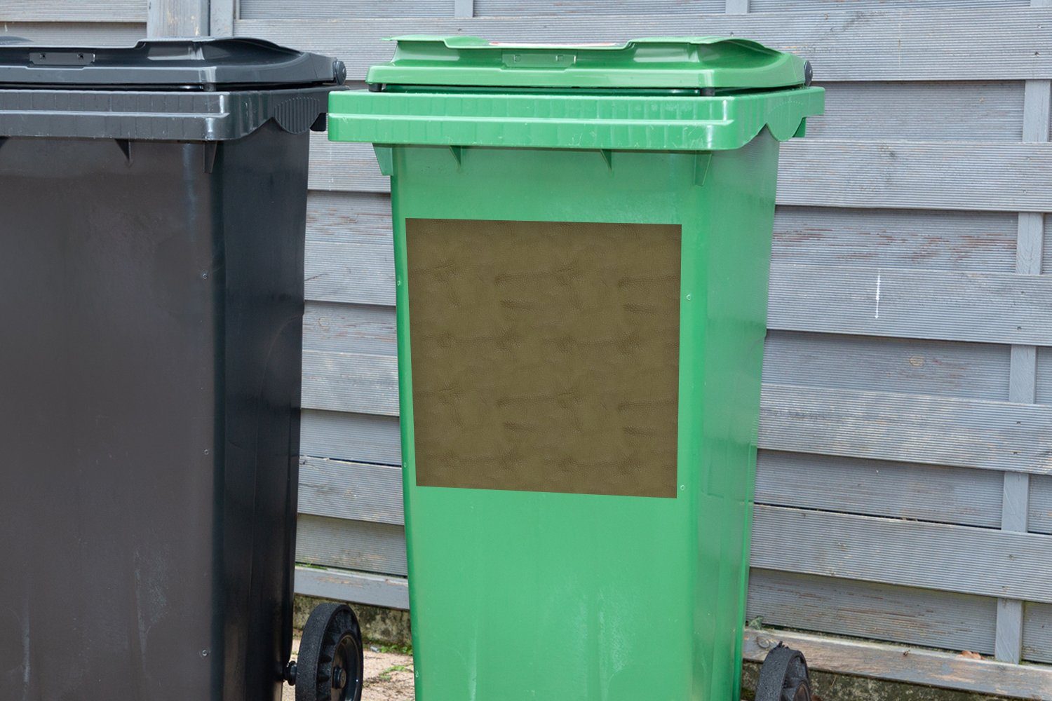 MuchoWow Wandsticker Leder - Textur Abfalbehälter Mülltonne, - Sticker, (1 Tierhaut Container, Mülleimer-aufkleber, St)