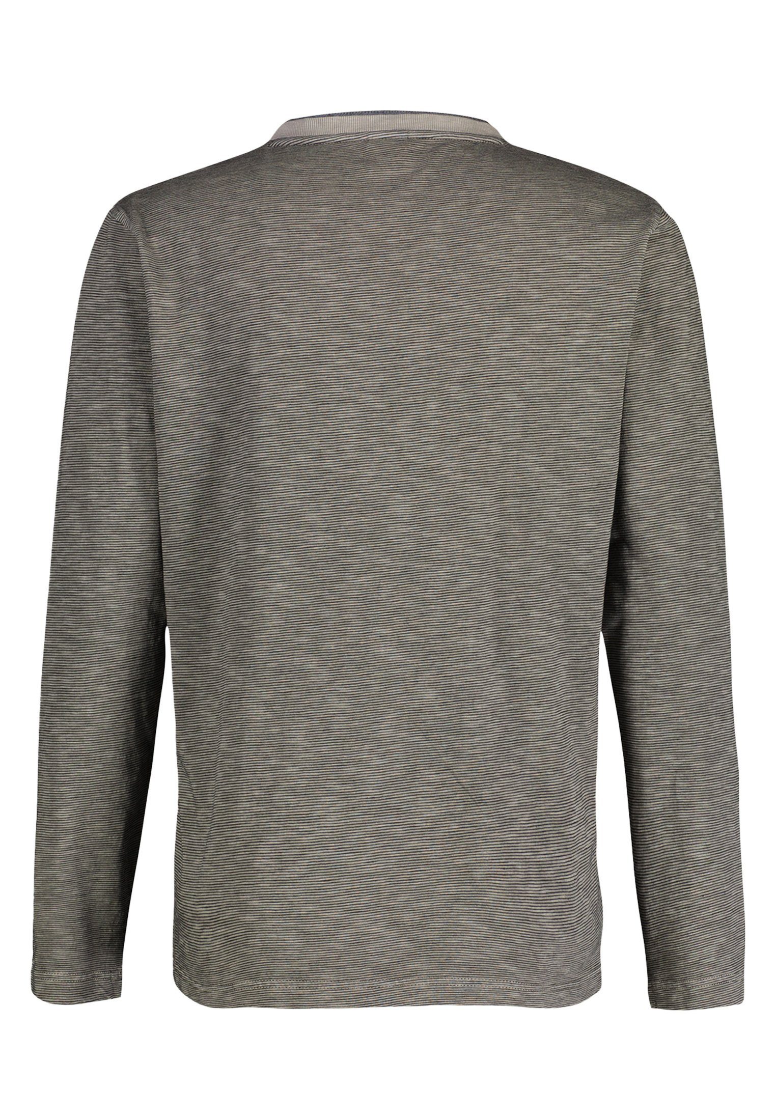 GREY mit Serafinoshirt LERROS SMOKY Sweatshirt LERROS Fineliner-Streifen