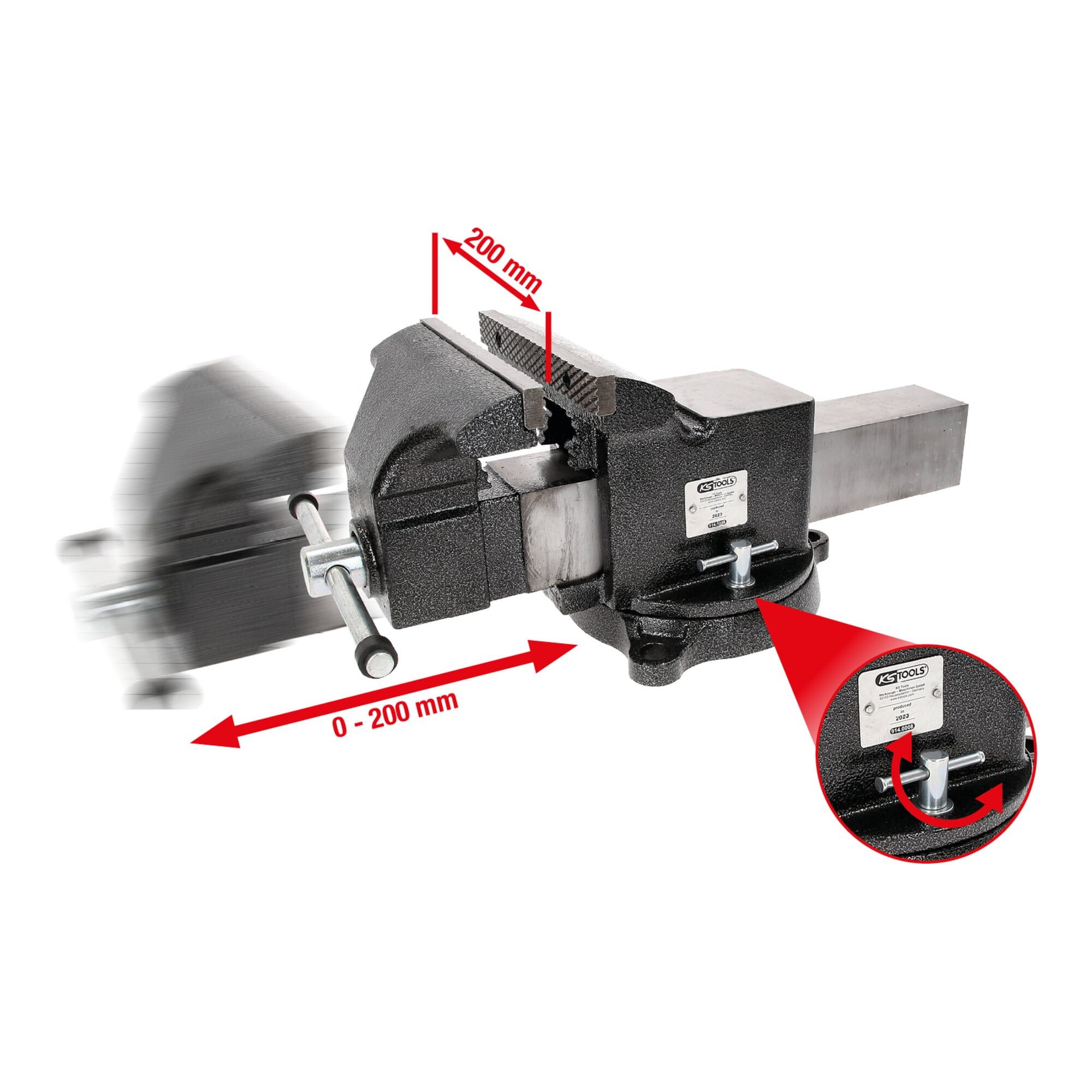 KS Tools Schraubstock KS Tools Parallel-Schraubstock, 8"