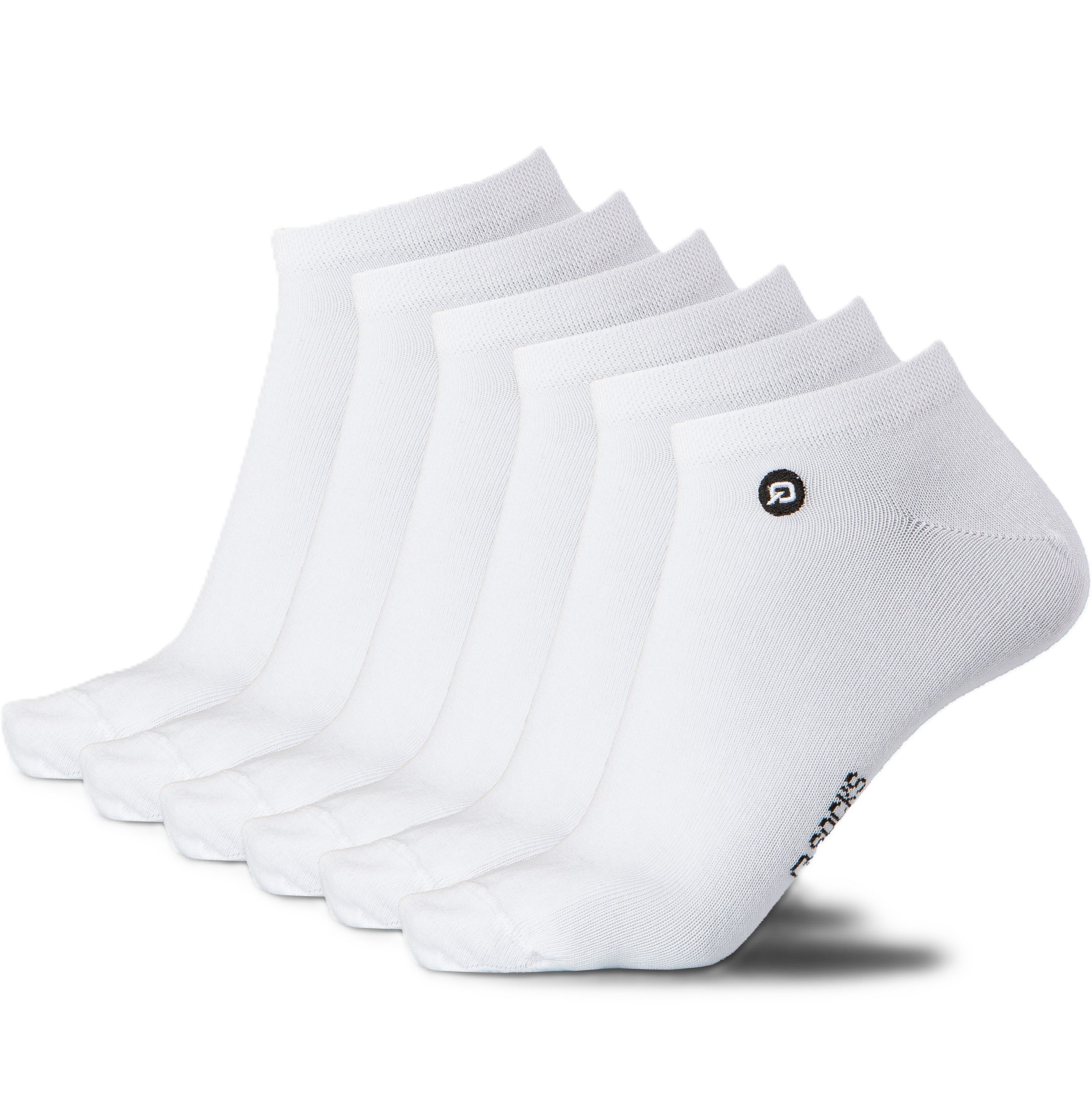 QSOCKS Kurzsocken dünne Füßlinge für Damen und Herren (Packung, 6 Paar) Bio-Baumwolle – atmungsaktiv und ideal für schwitzende Füße im Sommer