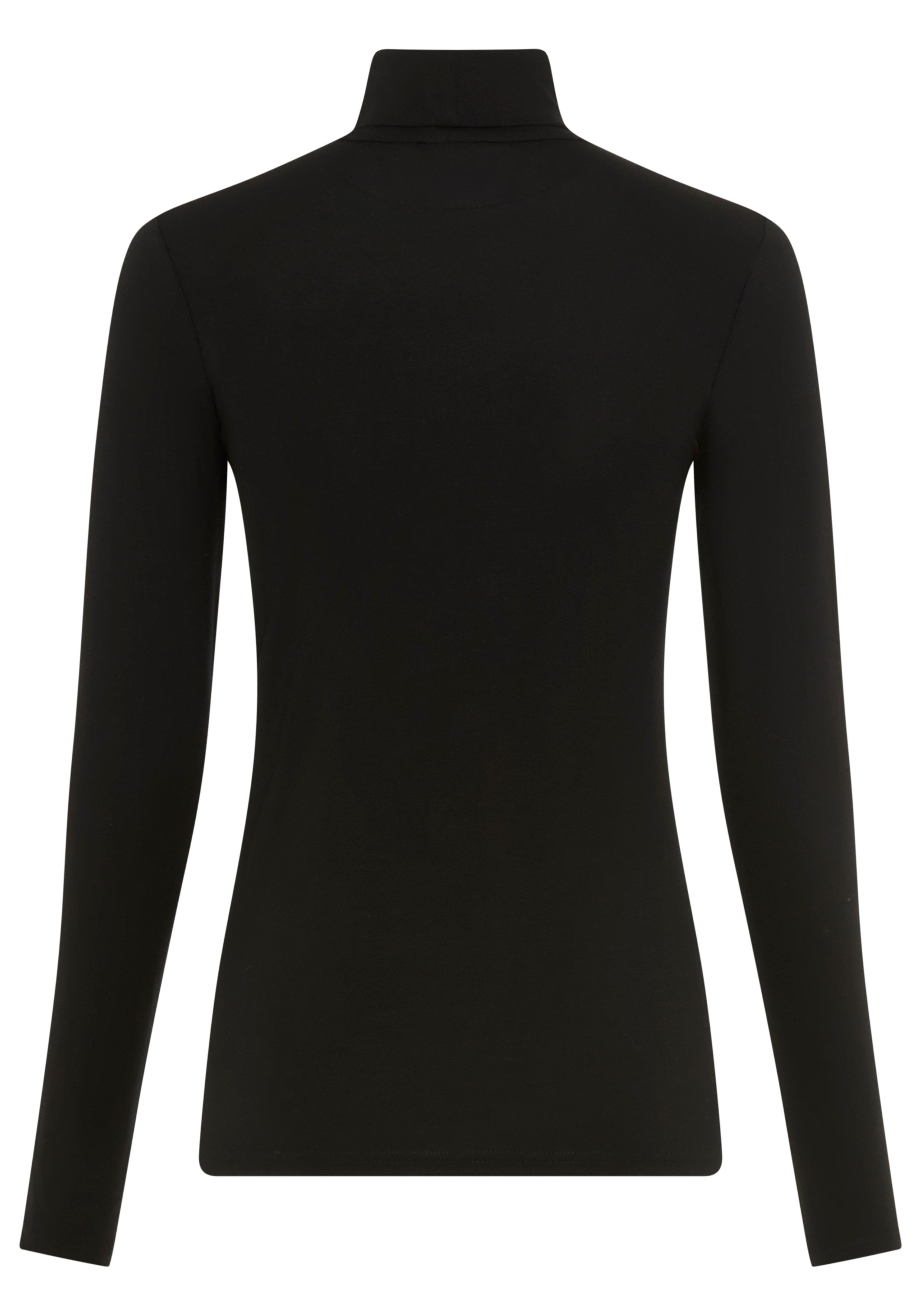 Tamaris Rollkragenshirt mit figurbetontem Schnitt, aus fließender Viskose-Qualität Langarm, Basic, aus elastischem Material