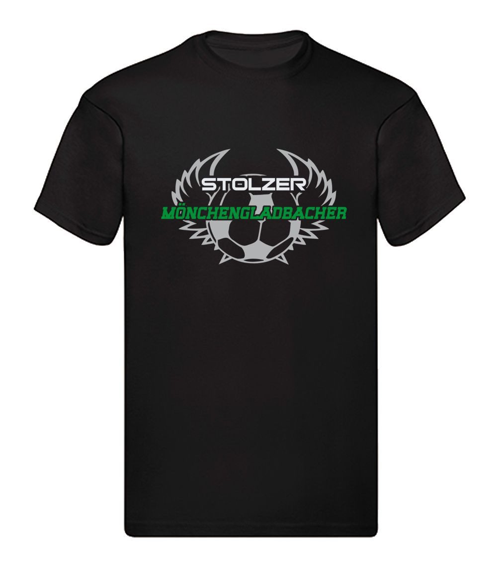 G-graphics T-Shirt Stolzer Mönchengladbacher (1-tlg) Herren T-Shirt mit einem Motiv für den echten Fan