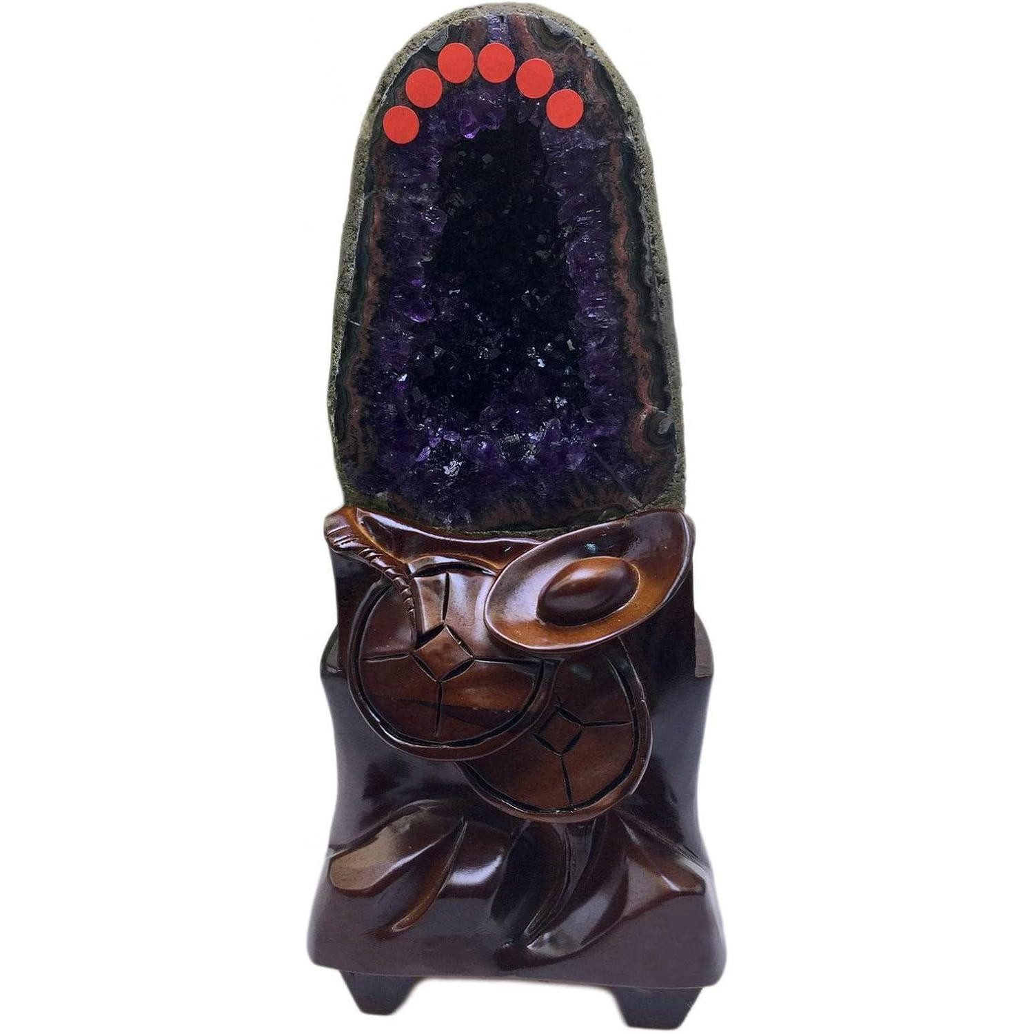 LuxusKollektion Stein Amethyst Geode Kristallcluster Naturstein für Meditation 8.4 lbs