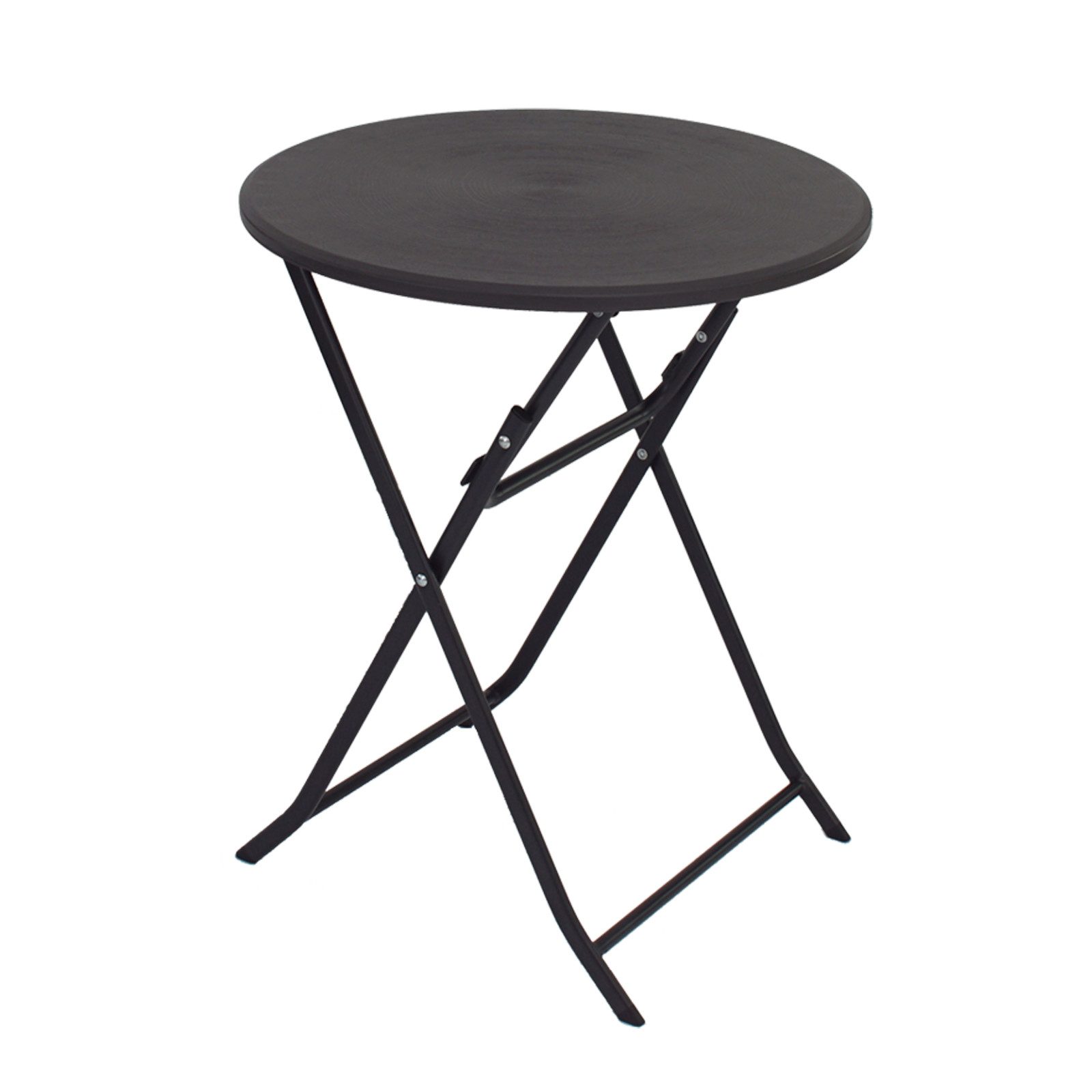 TRUTZHOLM Bistrotisch Bistrotisch Partytisch Klapptisch grau Holzoptik 60 cm Ø klappbar (pflegeleicht, 1-St), klappbar