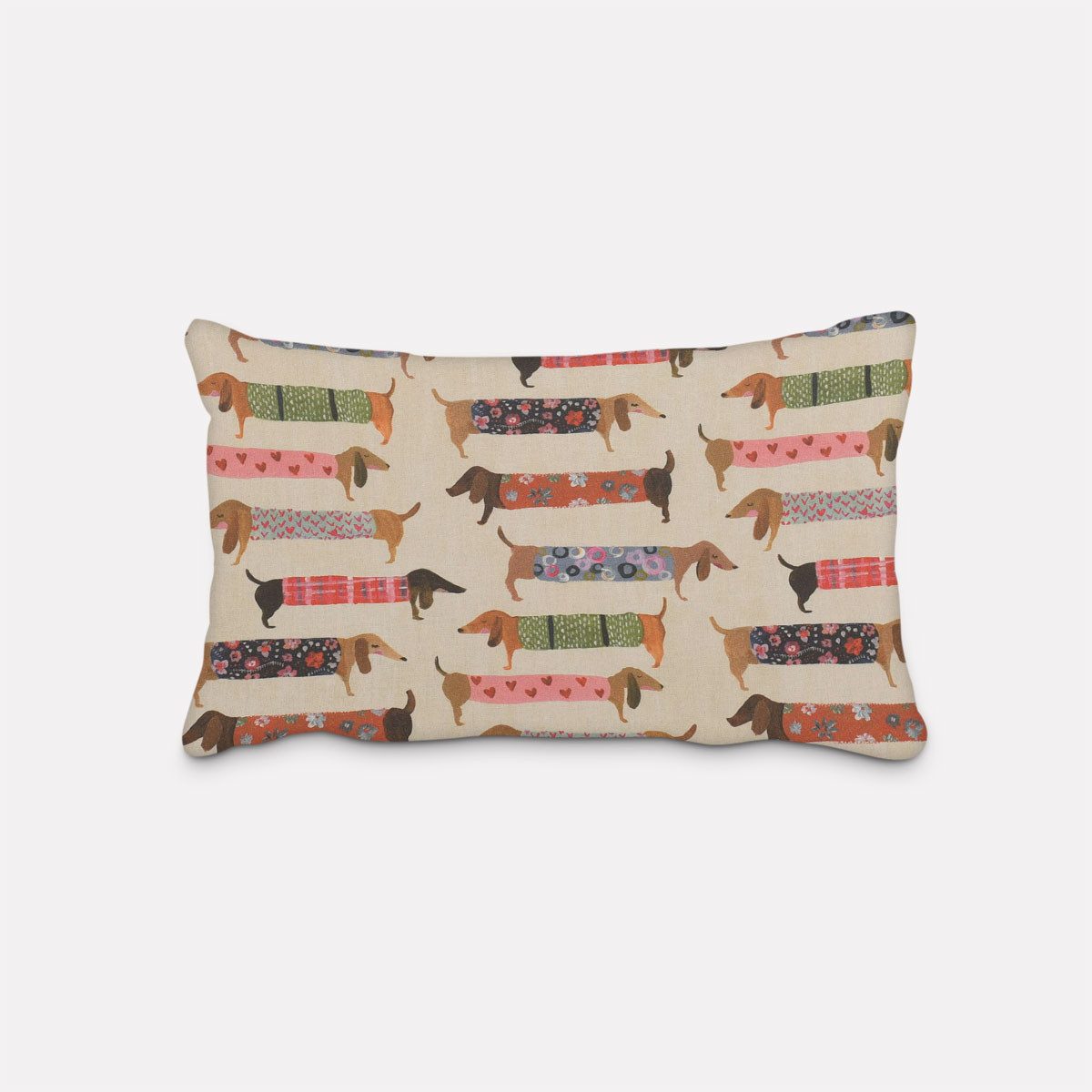 SCHÖNER LEBEN. Dekokissen SCHÖNER LEBEN. Kissenhülle Baumwollstoff Dachshun günstig online kaufen