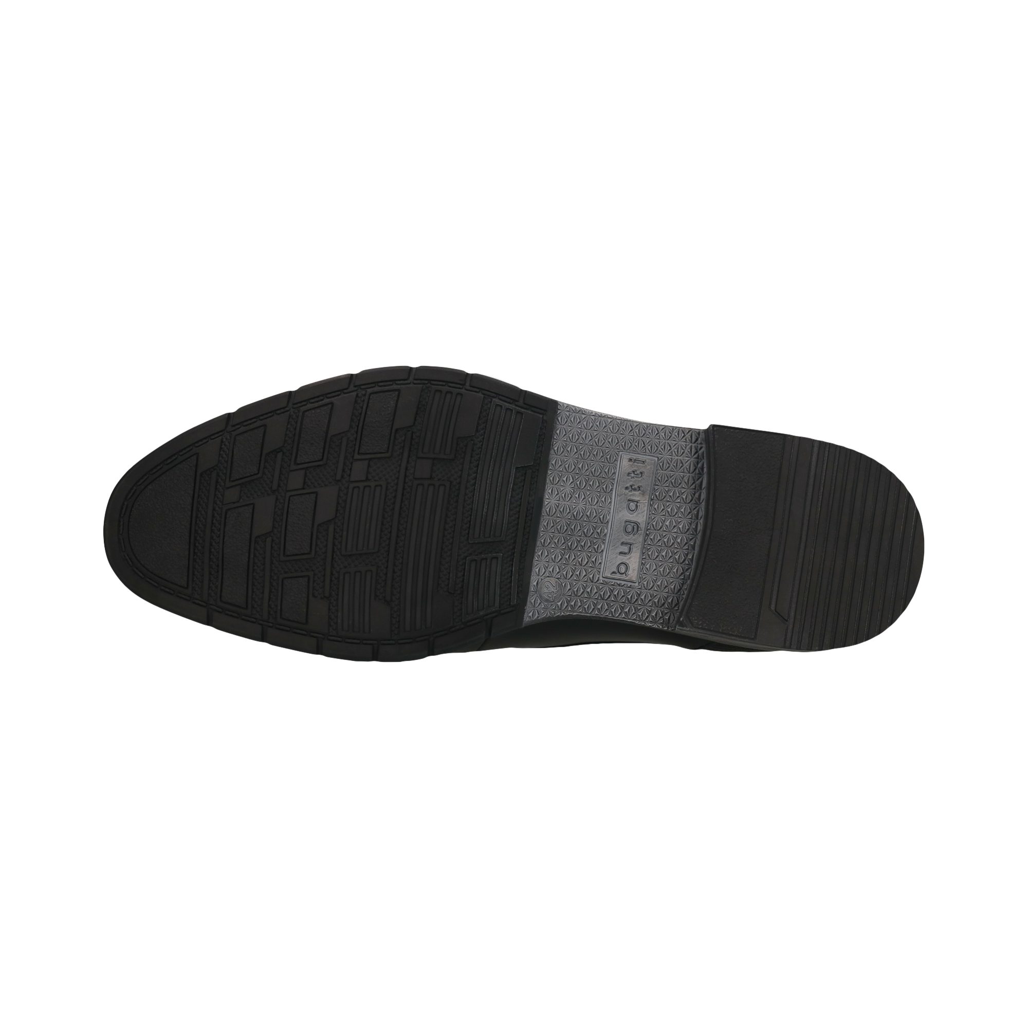 bugatti Schnürschuh, Blockabsatz, Abendschuh, Businessschuh mit Logoprägung