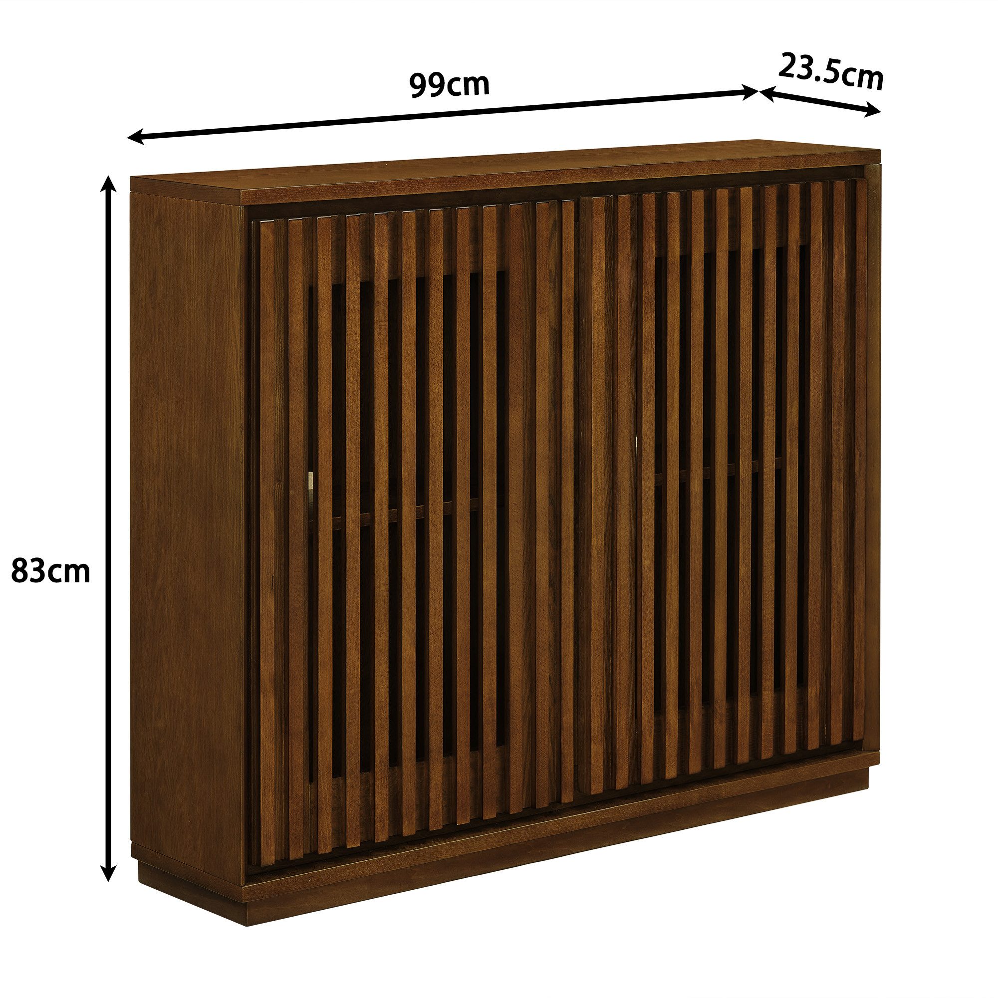 Celya Sideboard Buffetschrank Aufbewahrungsschrank mit 2 Tür (99 x 23.5 x 82.6, Mittelalterlich-moderner Stil, ausgehöhlter Schrank)