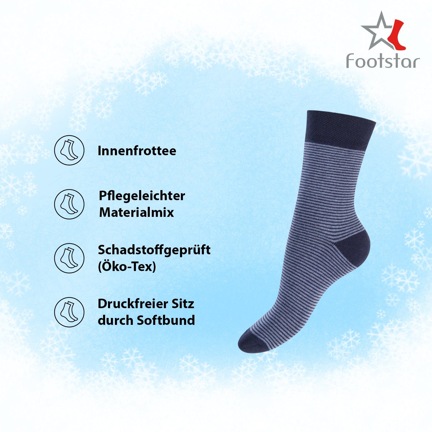 Footstar Thermosocken Damen Wintersocken (6 Paar) Warme Vollfrottee Thermo günstig online kaufen