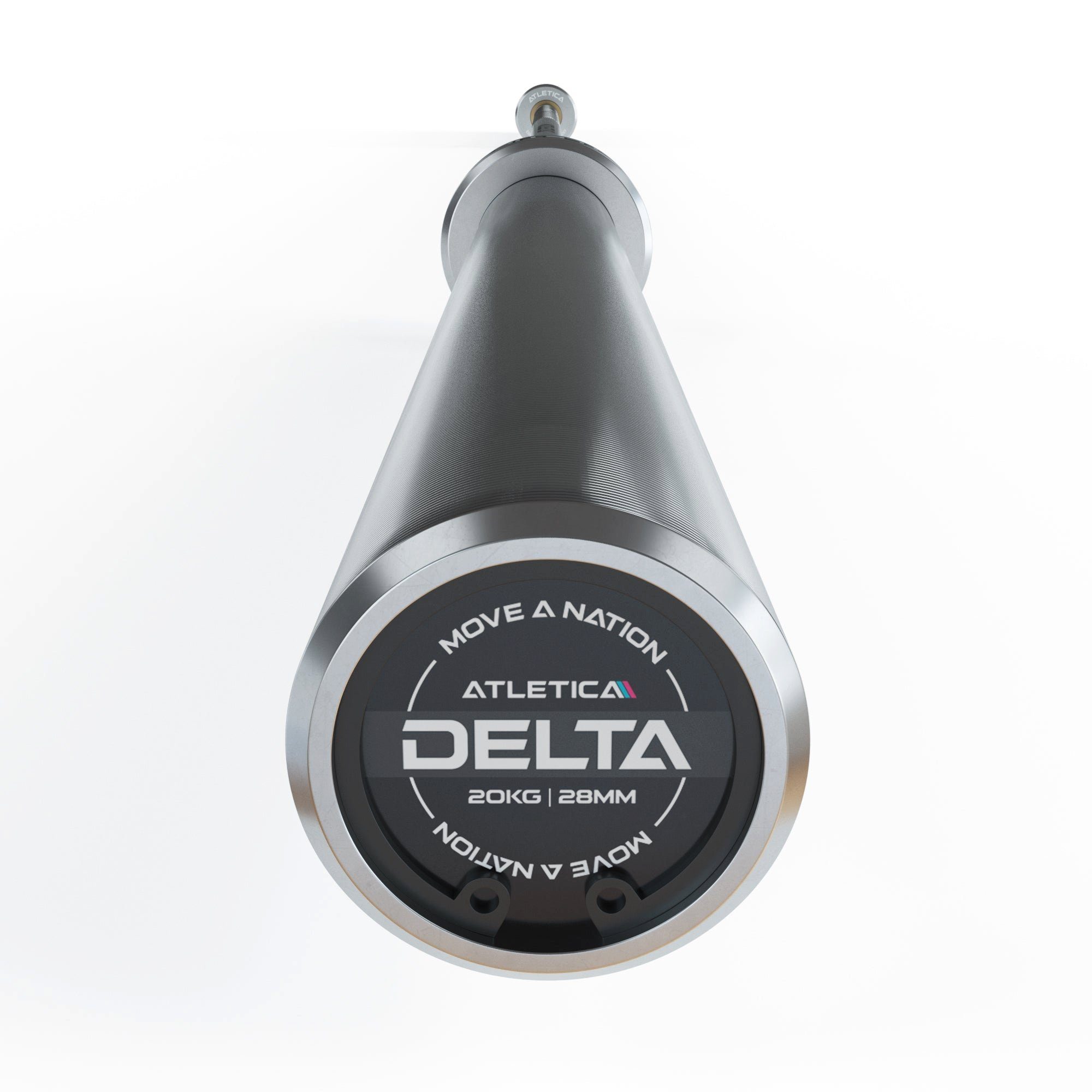 ATLETICA Langhantelstange Delta Hybrid-Langhantel Chrome, IPF- 20kg, & IWF-Markierungen