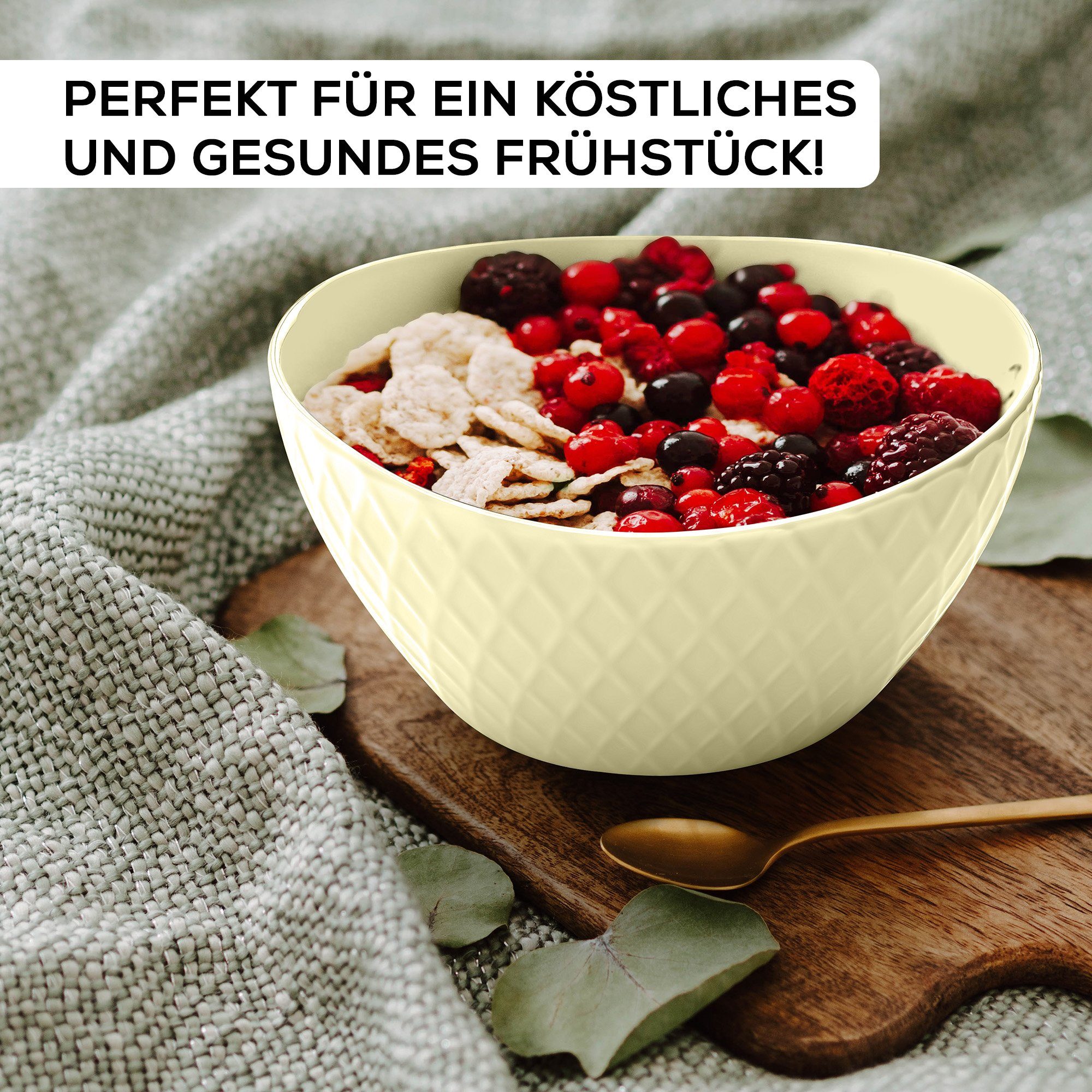 MiaMio Müslischüssel Schüssel Set Palmanova Kollektion (6 x 800 ml)