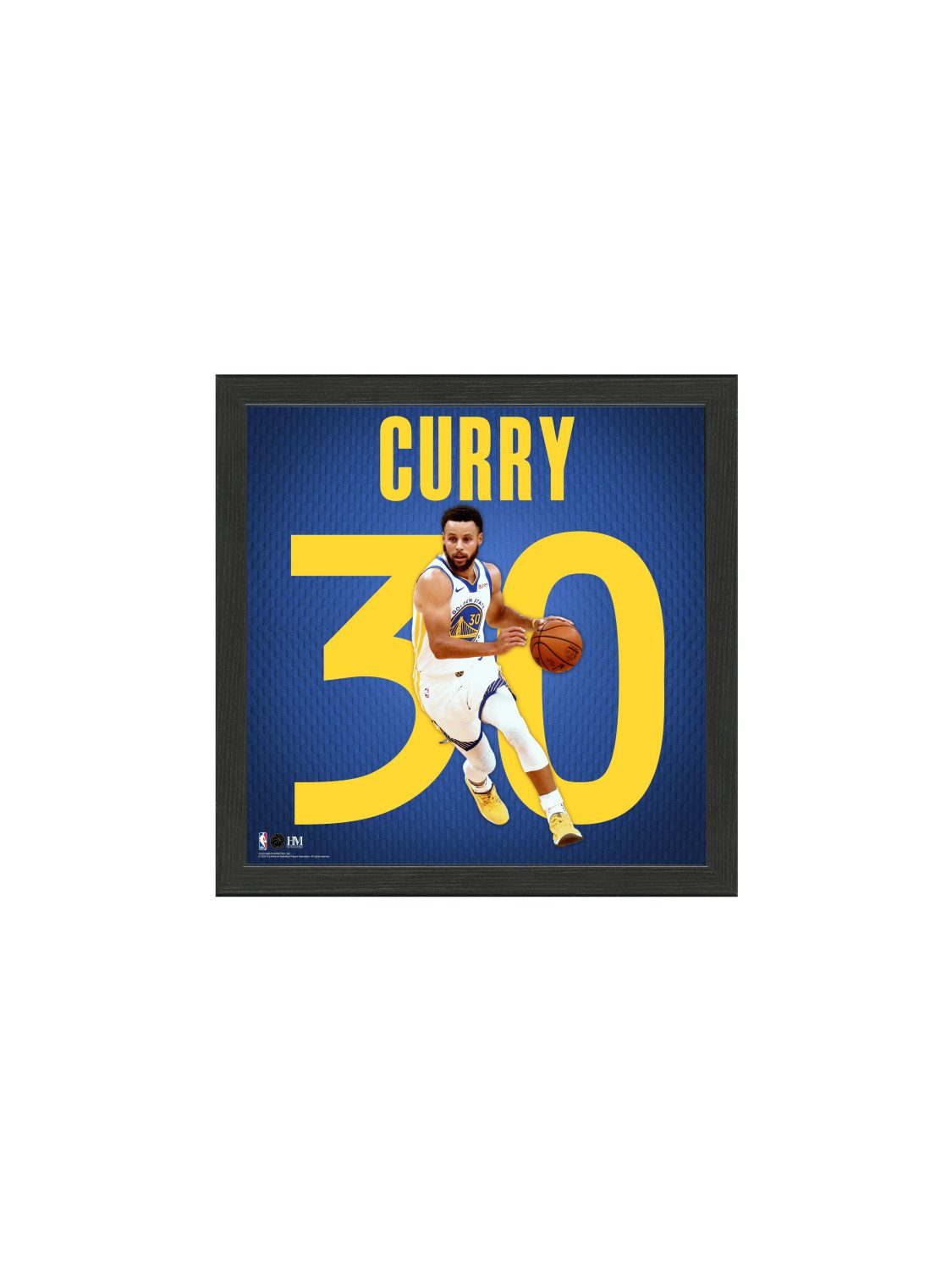 Golden State Warriors Bild mit Rahmen Golden State WarrStephen Curry Impact Jersey Frame