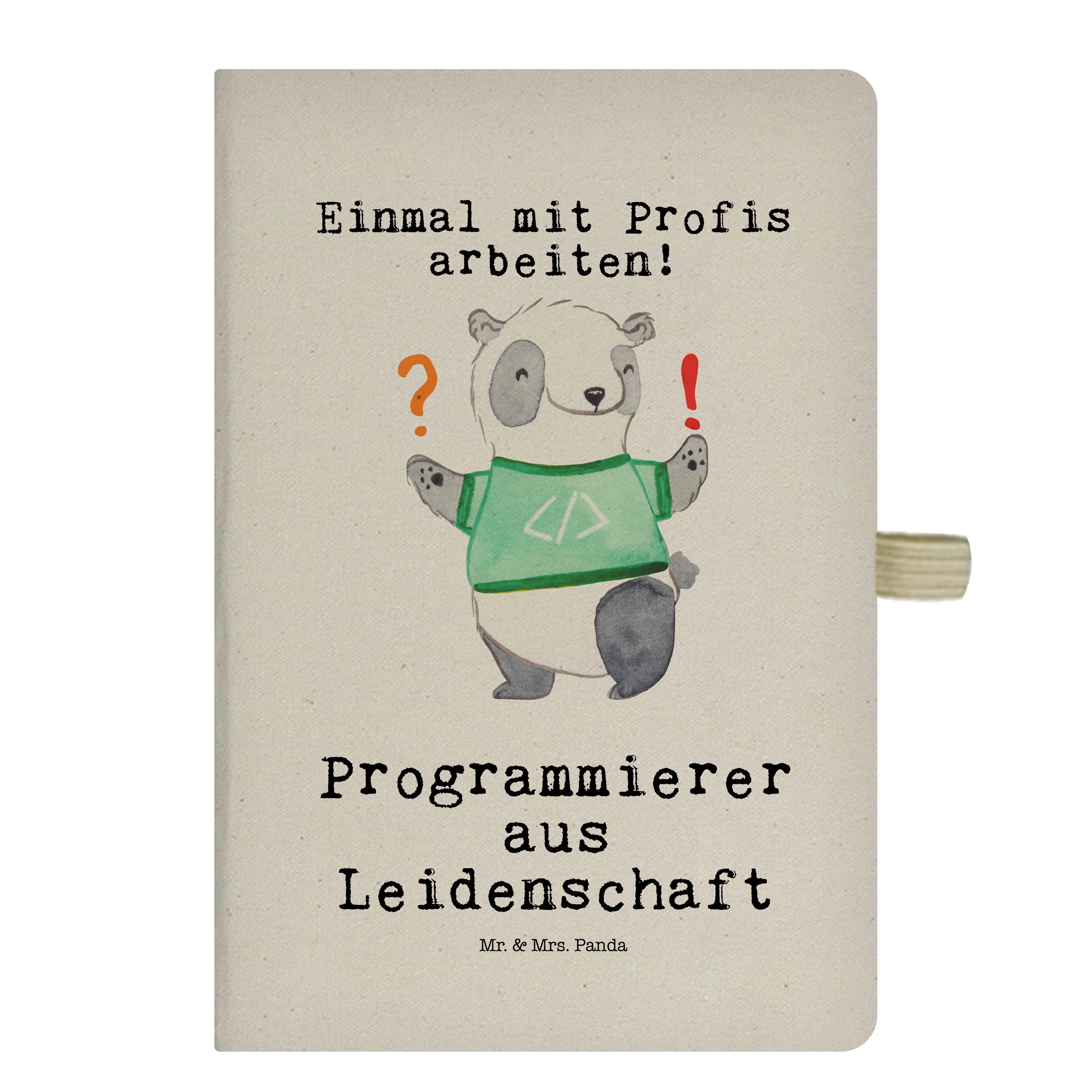 Panda & Mrs. & Notizbuch Mr. Mr. Mrs. Panda Programmierer - - Adressbuch, Transparent Leidenschaft aus Geschenk,