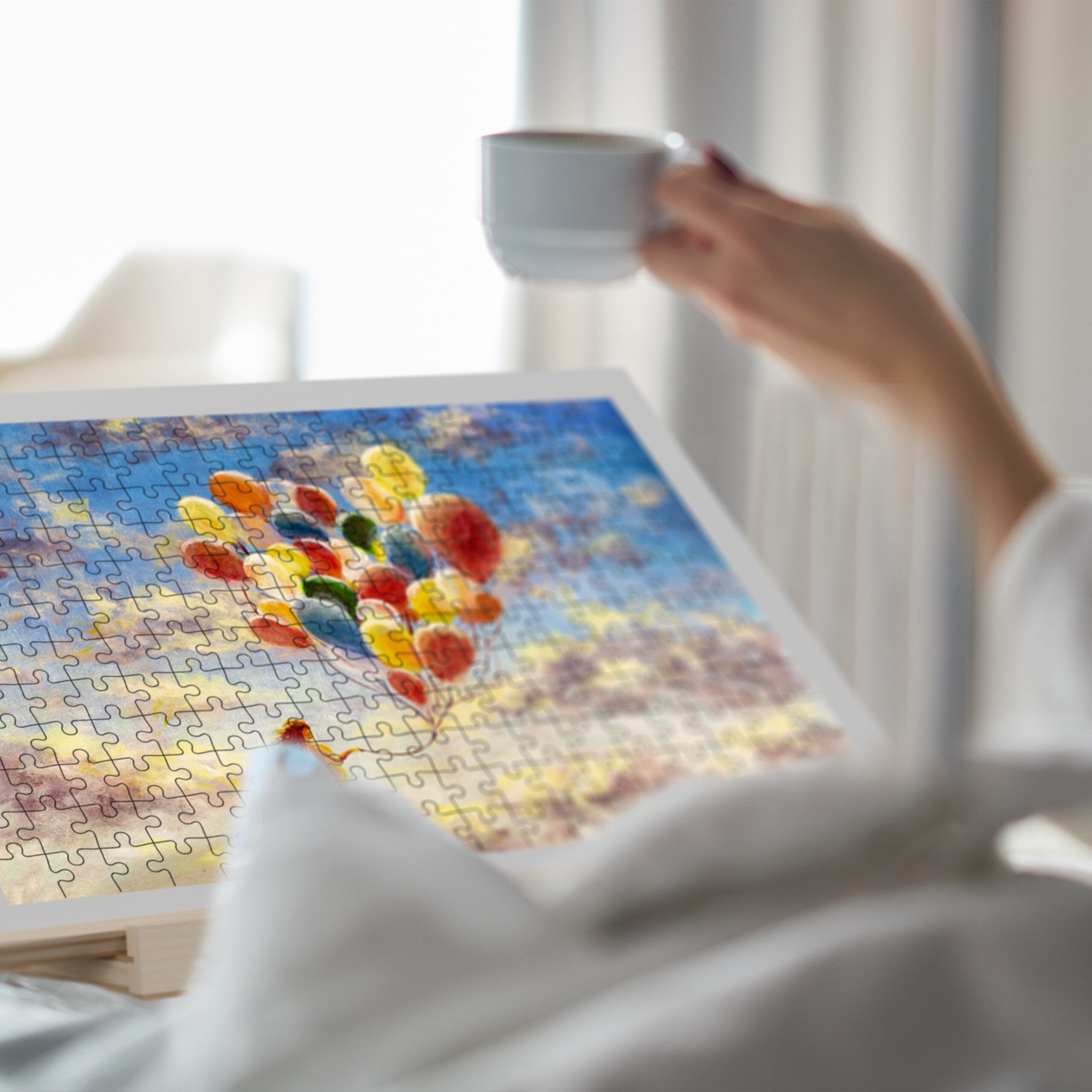 relaxdays Puzzleunterlage Neigbares Puzzlebrett bis 1000 Teile, (1-tlg)