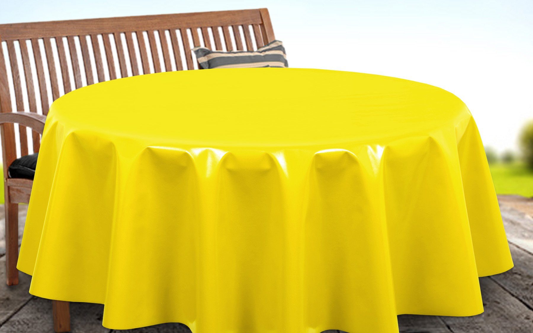 Beautex Tischdecke Uni Wachstuchtischdecke OVAL RUND günstig online kaufen