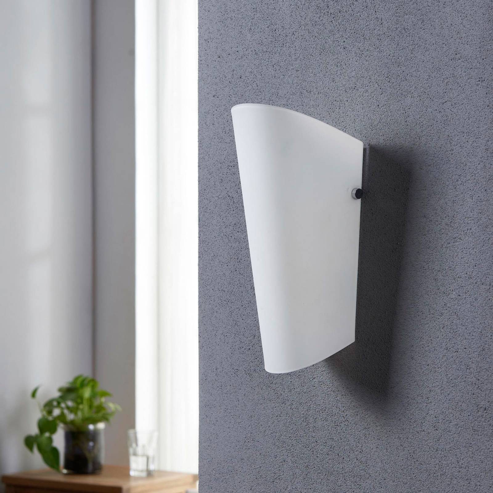 Lindby Wandleuchte Aurora, Glas Weiß IP20, 1 x 60 W