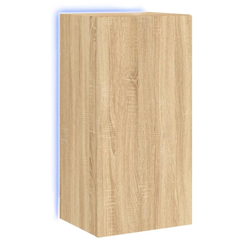 vidaXL Hängeschrank Hängeschrank Wandschrank LED Leuchten Sonoma Eiche 40,5 günstig online kaufen