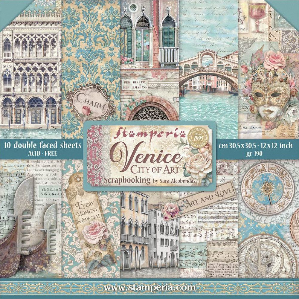 Motivpapier Scrapbook-Block 'Venice'