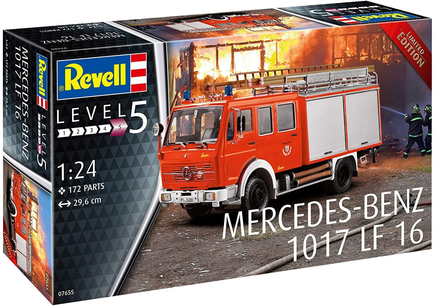 Revell® Spielzeug-Auto Revell 07655 - Feuerwehr - Modellbausatz Limited Edition, Vorderachsenlenkung, mit der die Räder bewegt werden können