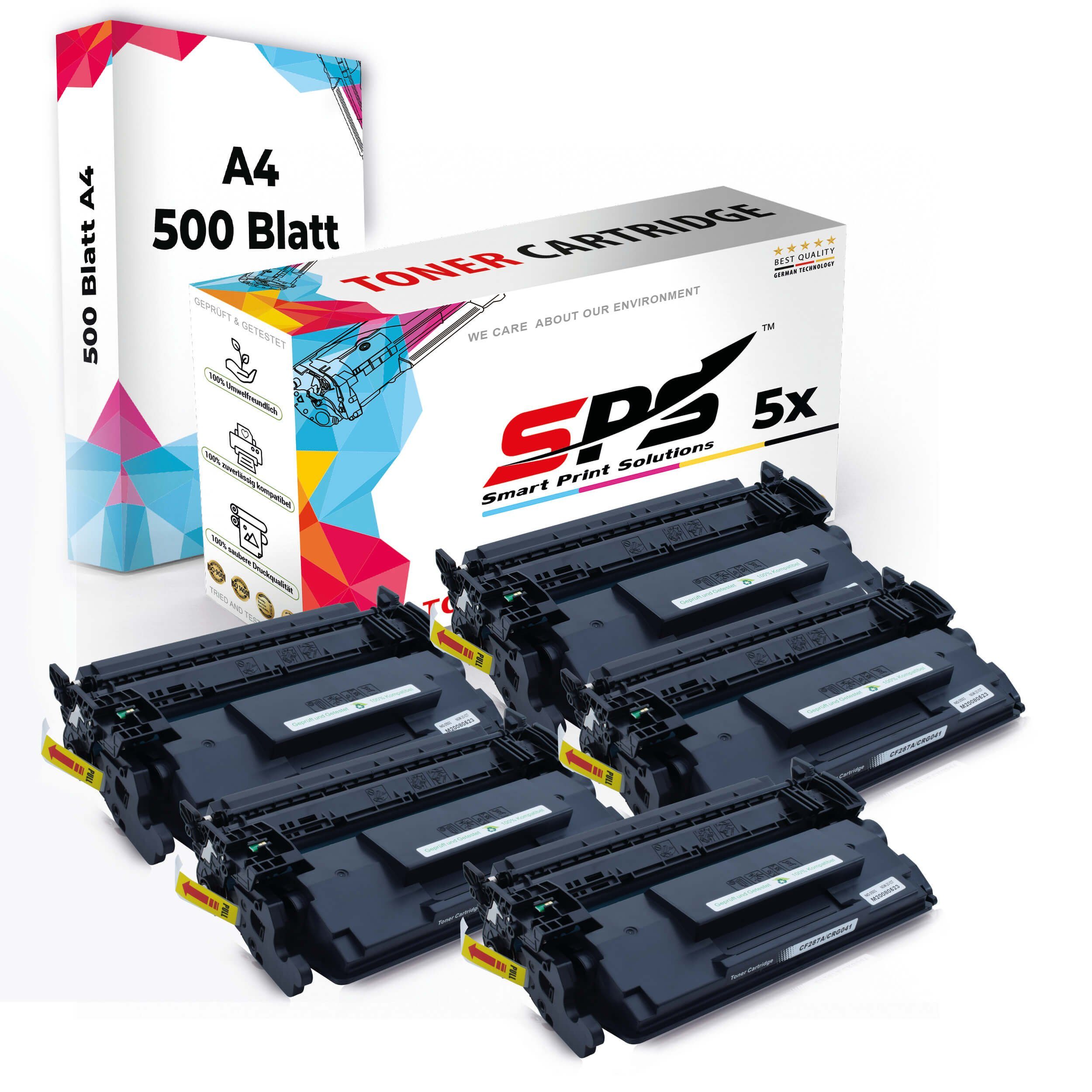 Tonerkartusche A4 Pack, (5er SPS Druckerpapier 5x 5x Set Toner,1x Kompatibel, + A4 Multipack Druckerpapier)