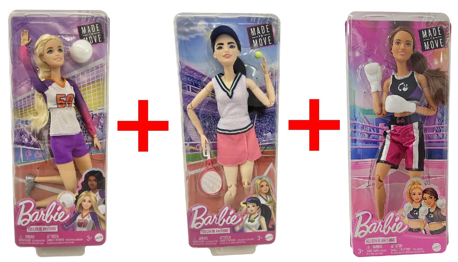 Barbie Stehpuppe Barbie 3er-Set - Volleyballspielerin, günstig online kaufen