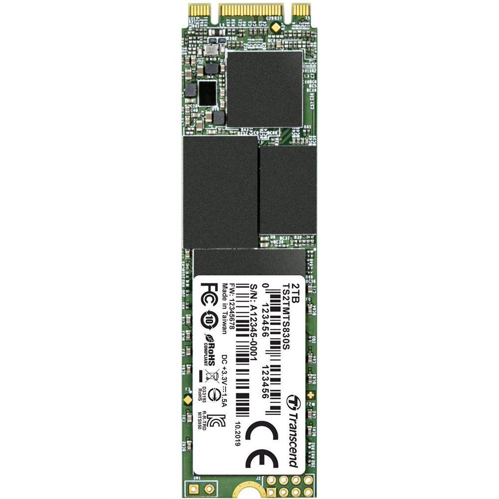 Transcend 830S 2 TB Interne M.2 SATA SSD 2280 M.2 SATA 6 Gb/s Retail T interne SSD
