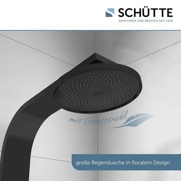 Schütte Duschsystem SAMOA RAIN, Höhe 118 cm, 4 Strahlart(en), 3-fach verstellbare Wellness Handbrause mit Antikalk-Noppen