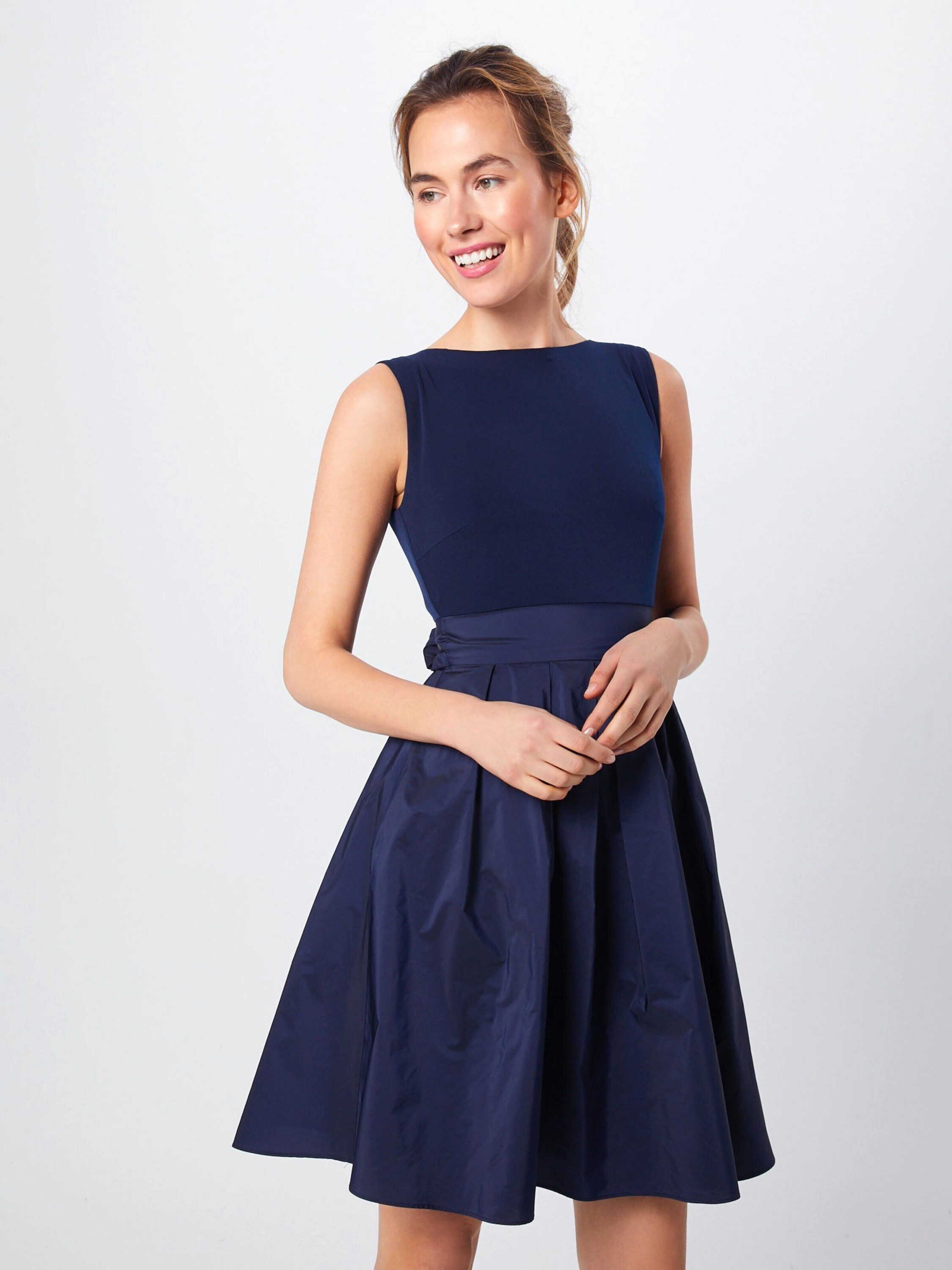 SWING Midikleid Microtaf (1-tlg) Falten günstig online kaufen