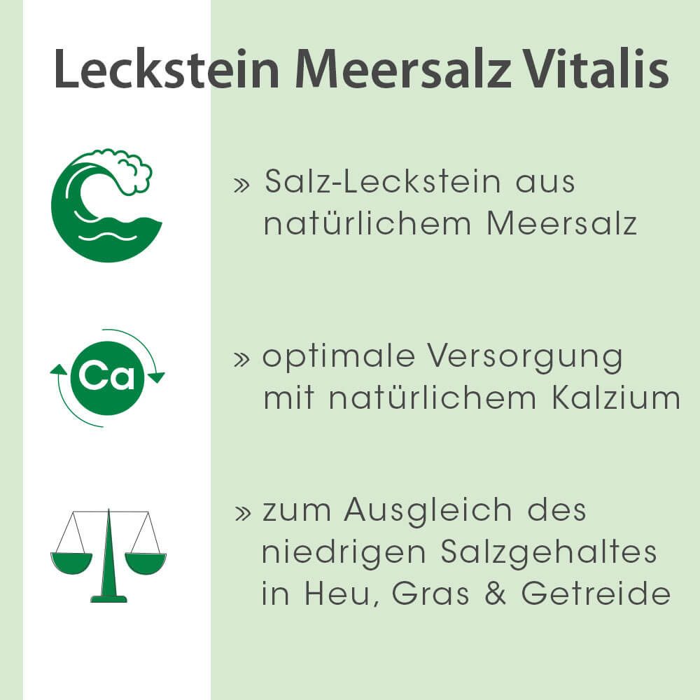 cdVet Leckstein Meersalz Vitalis 3 kg (MHD 08.03.26), Snack für: Pferd, Ziege, Rind, Schaf, Kann in ökologischen/biologischen Produktion verwendet werden.