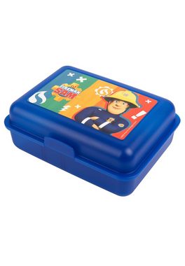 United Labels® Lunchbox Feuerwehrmann Sam Brotdose - mit Trennwand Blau, Kunststoff (PP)