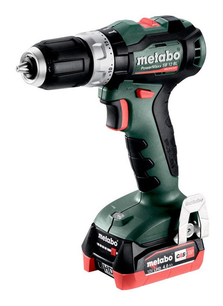 metabo Akku-Schlagbohrschrauber PowerMaxx SB 12 BL, 12 V, 2 x 4 Ah LiHD in metaBOX 118