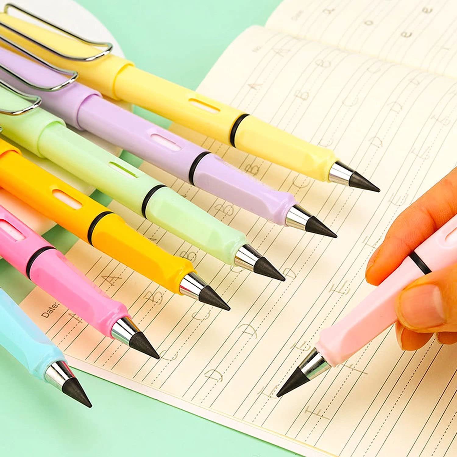 XDeer Bleistift Der Bleistift,Tragbarer gefragte für auf am Tinte Farbe zum die C Legierungsmetallmoleküle Papieroberfläche Papier bleiben Immerwährender Bleistift,Ewiger Spitze schreiben. Schüler/Künstler ohne Tintenschreiber sich Aus Bleistift Bleistifte,Unendlicher Zeichnen neue Anspitzen reibt,die Schreiben, der und oder Bleistift,Tintenlose kann zersetzen Dieser wenn (6-tlg), Bleistift,Wiederverwendbar bleistift Metall,wunderbarer