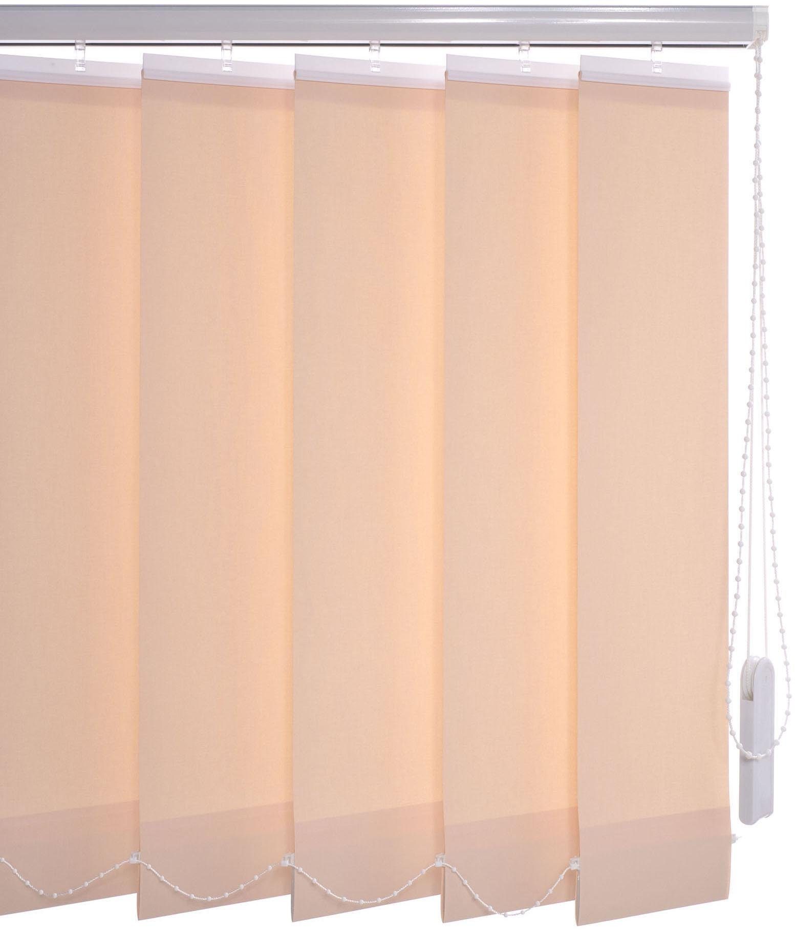 Lamellenvorhang Vertikalanlage 127 mm, Liedeco, apricot mit Bohren