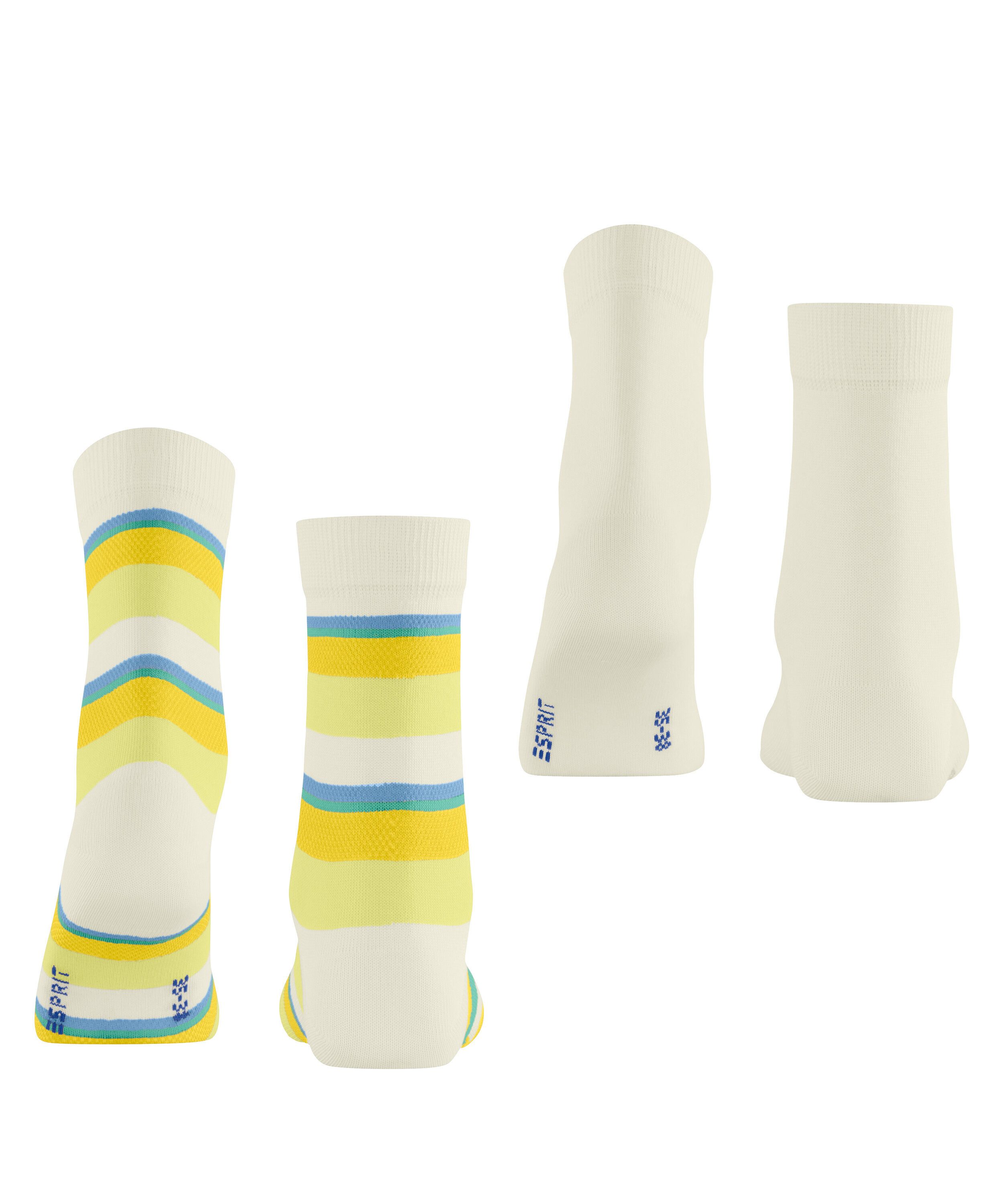Esprit Socken Crochet Stripe 2-Pack Socken (2-Paar)