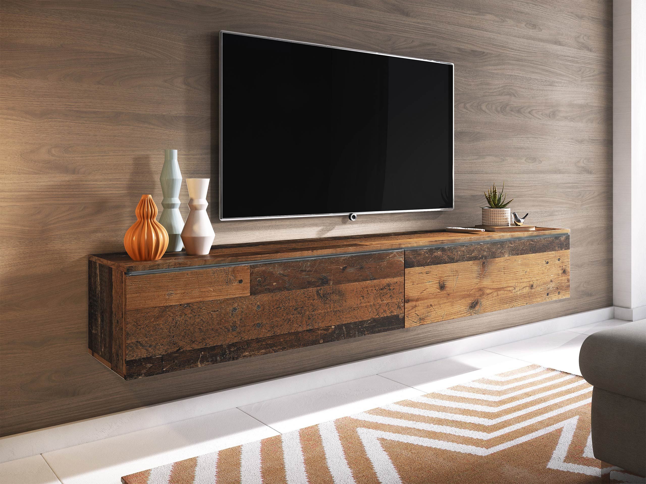 MIRJAN24 TV-Schrank D180 (mit zwei Klappen) LED Beleuchtung als Option, 180 günstig online kaufen