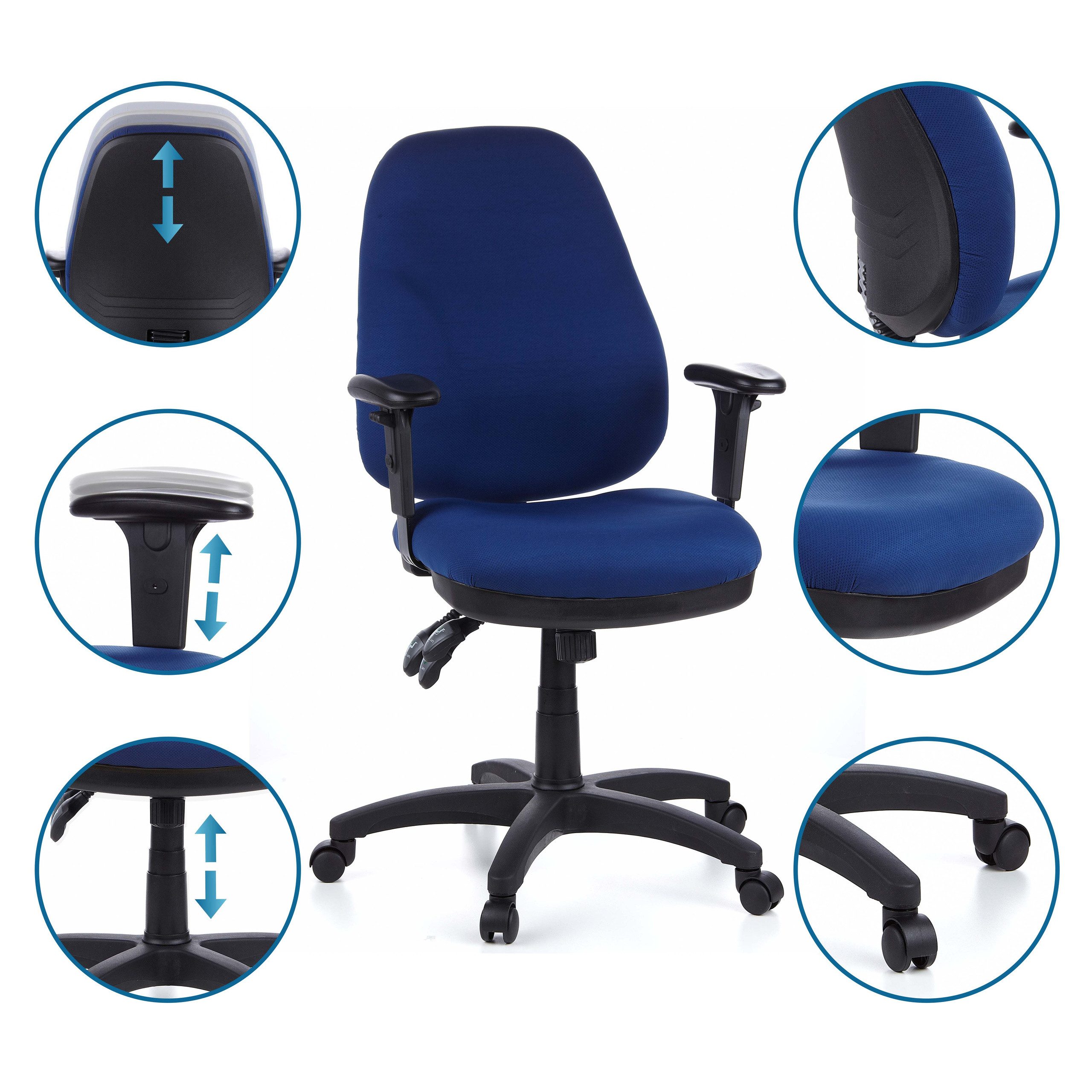 hjh OFFICE Drehstuhl Profi Bürostuhl ZENIT PRO Stoff (1 St), Ergonomischer Chefsessel, Schreibtischstuhl höhenverstellbar