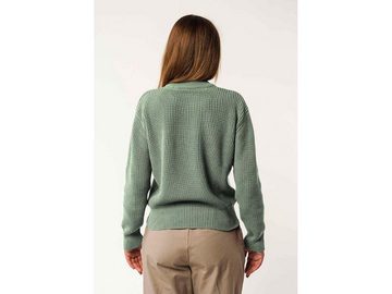 MELA Rundhalspullover MELA Bio-Damen-Rippstrick-Pullover 'MANIKA' mit Ru