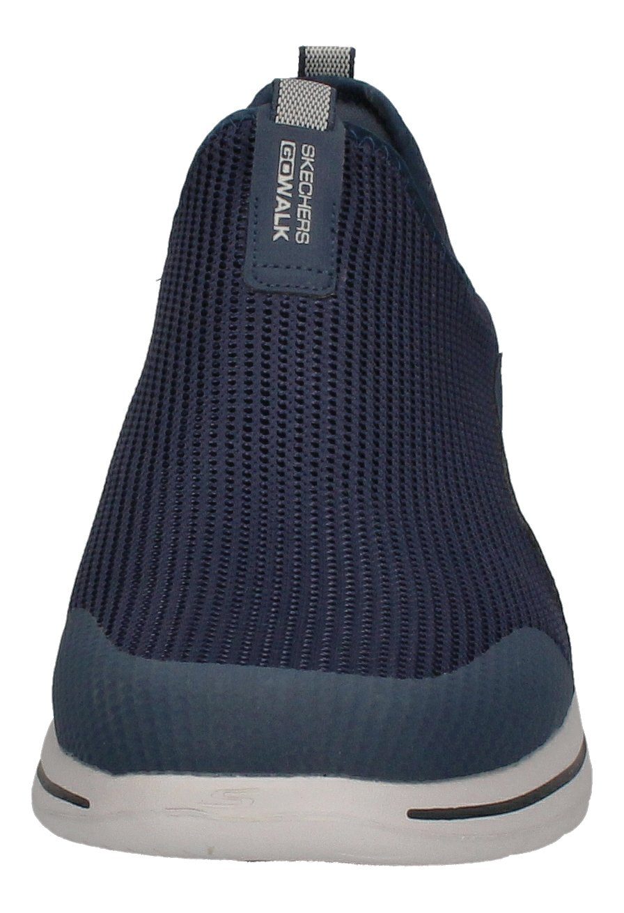 Skechers GO WALK 5 Sneaker Blau (Navy Textile/Synthetic/Gray Trim Nvgy)