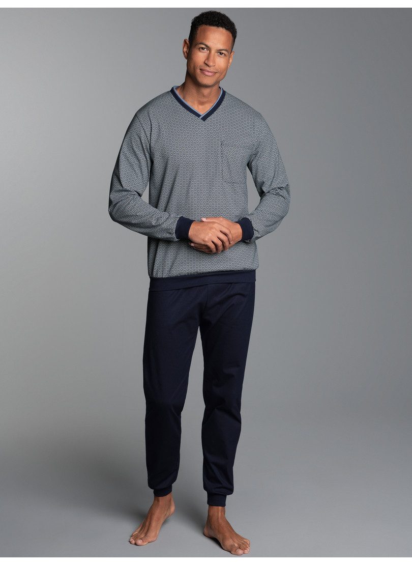 Trigema Schlafanzug TRIGEMA Pyjama mit Vintage-Muster günstig online kaufen