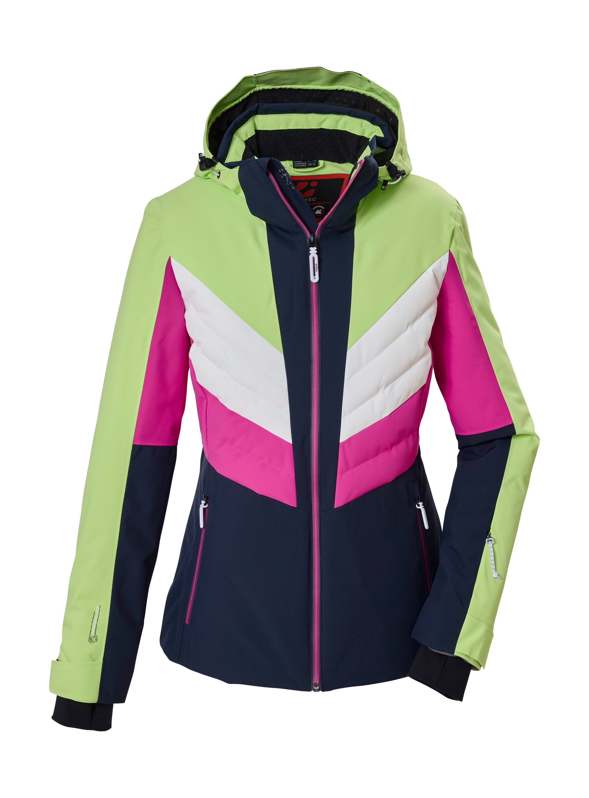 Killtec Skijacke KSW 107 WMN SKI JCKT Wasserdichte, atmungsaktive Skijacke mit abnehmbarer Kapuze