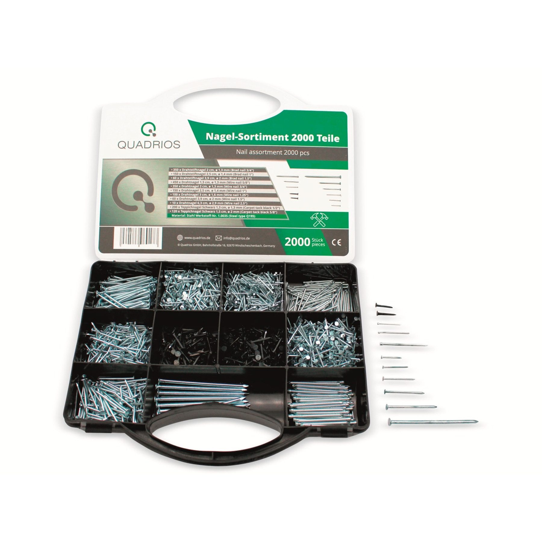Nagel QUADRIOS Nagel- Set, 2103SA044, 195 Mpa, 430
