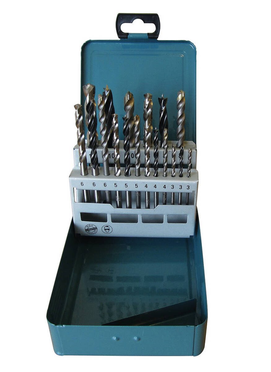 Makita Bohrersatz D-46202, (Set, Inklusive Aufbewahrungsbox), Wolframkarbid-Spitze