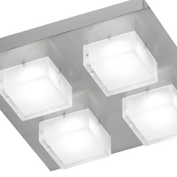 WOFI LED Deckenleuchte, LED-Leuchtmittel fest verbaut, Warmweiß, Deckenleuchte LED 4 Flammig Wohnzimmerlampe Decke Modern