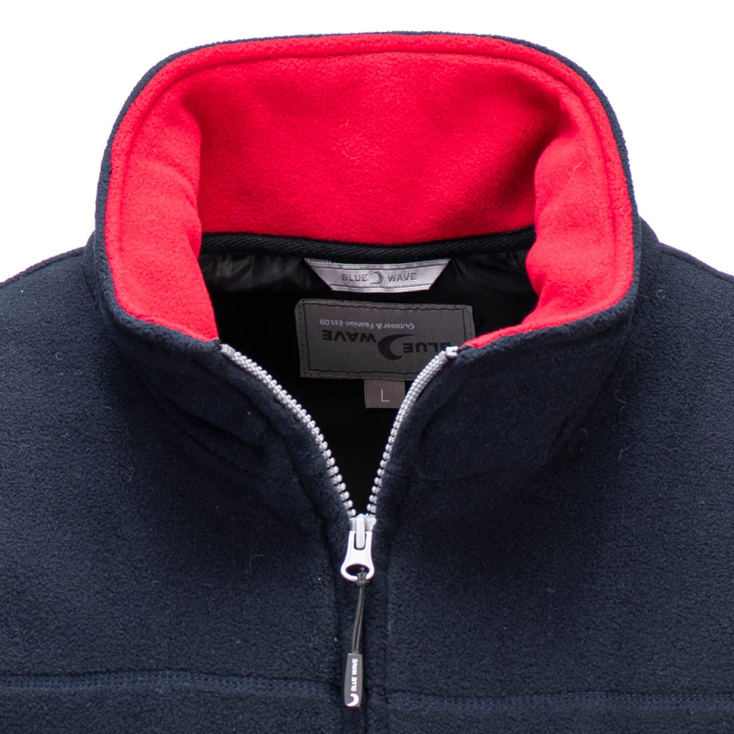 Blue Wave Fleeceweste Lutz Herren Weste Lutz mit windfestem Tafetta Innenfutter und Stehkragen