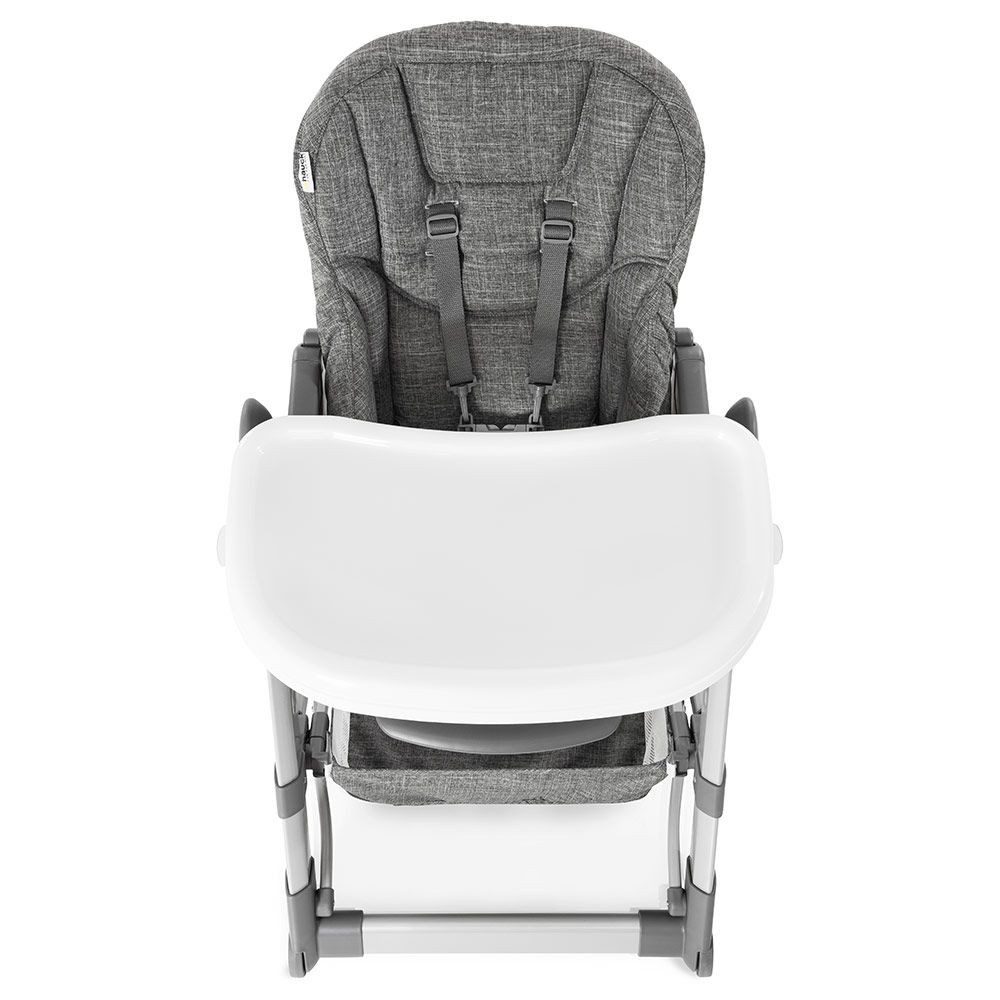 Hauck Hochstuhl Grow Up - Melange Grey, Babystuhl & Babyliege ab Geburt mit Tisch höhenverstellbar klappbar – Bild 5 von 5