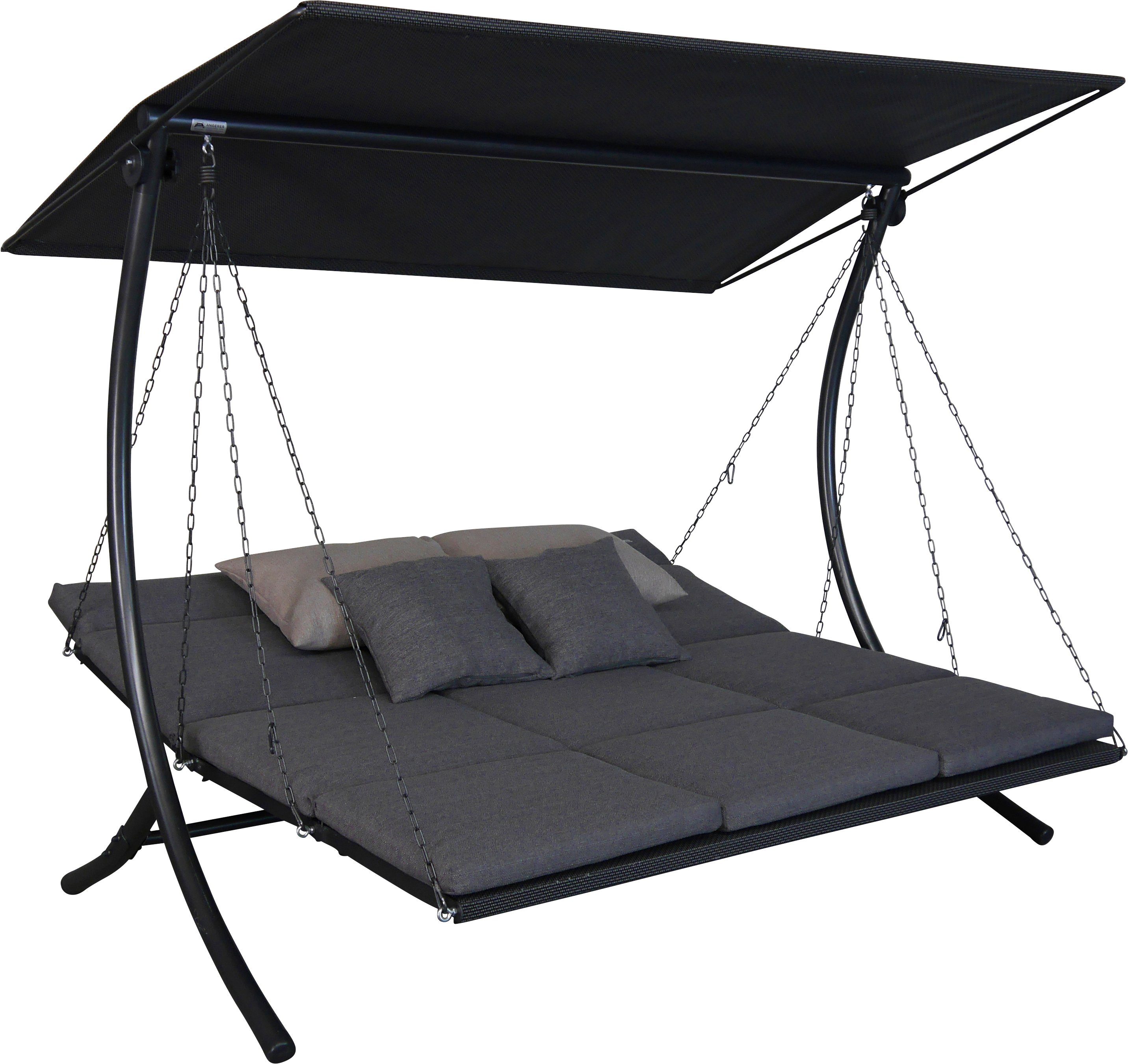 Angerer Freizeitmöbel Hollywoodschaukel Swing Smart stone, 3-Sitzer, Bettfunktion, OTTOs Choice, wetterfest, verstellbare Lehne