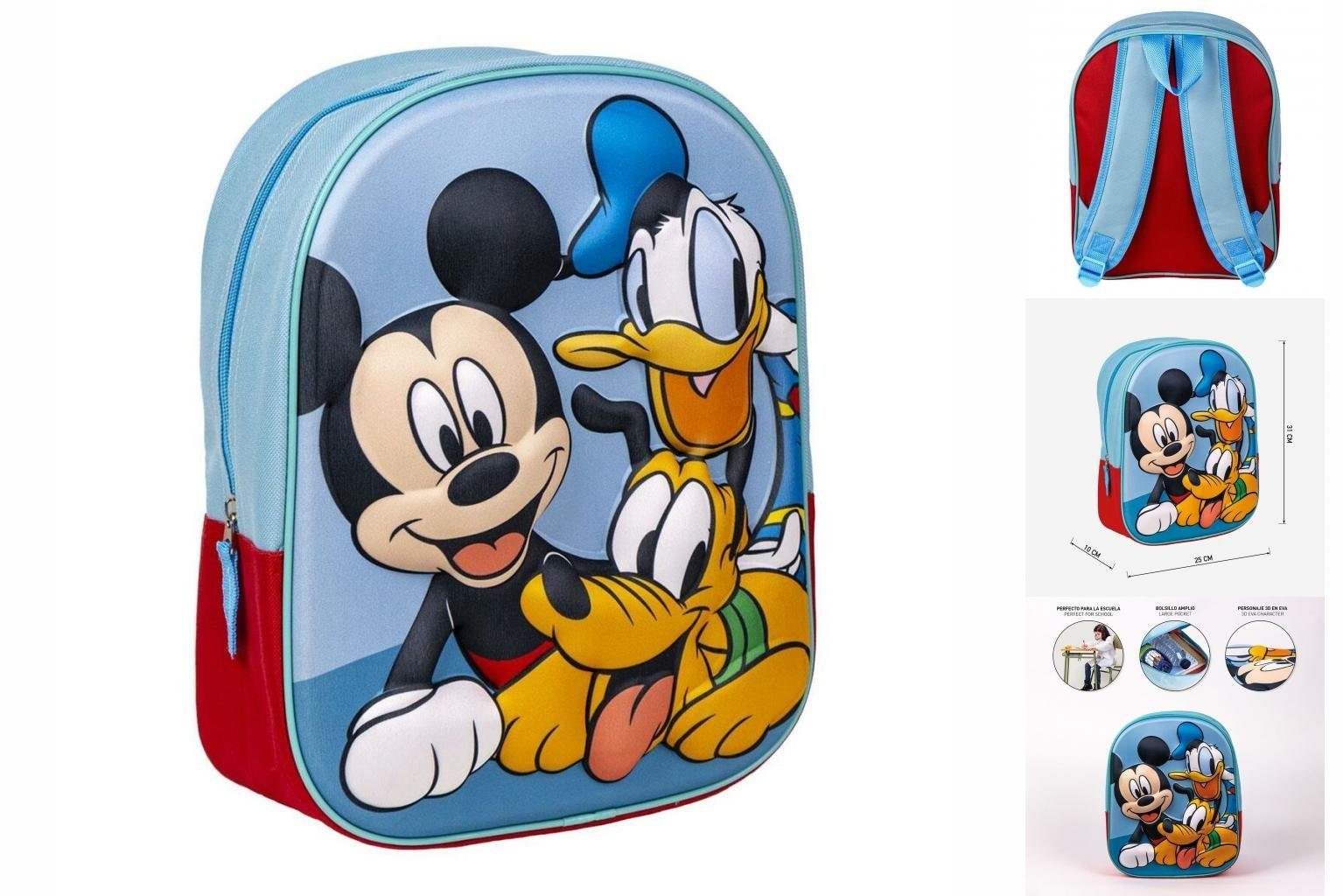 Disney Mickey Mouse Rucksack Kinder-Rucksack Mickey Mouse Blau 25 x 31 x 10 cm
