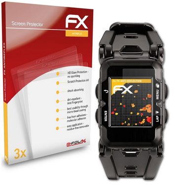 atFoliX Schutzfolie für Lezyne Micro C GPS Watch, (3 Folien), Entspiegelnd und stoßdämpfend